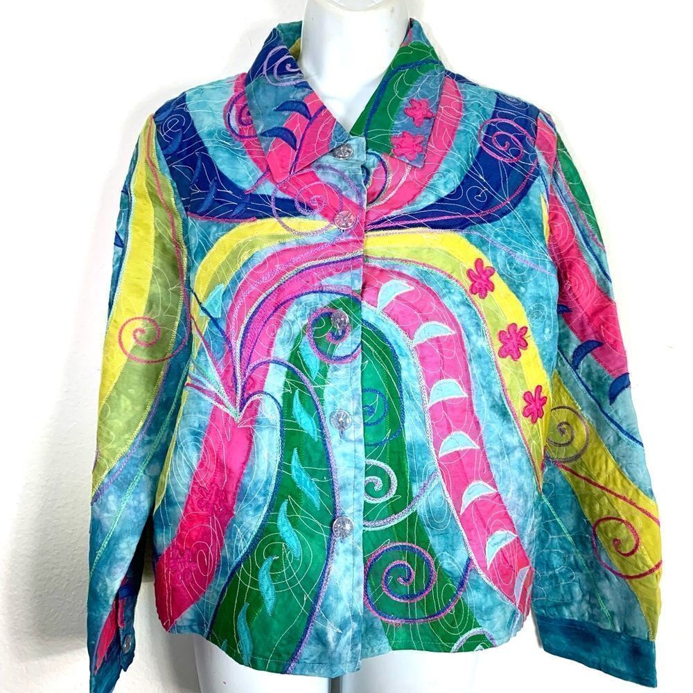 Vintage Boho Hippie Patchwork Festival Embroidered Designer One of a Kind Jacket